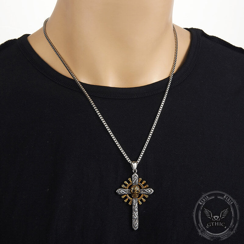 Skull Cross Stainless Steel Pendant Necklace