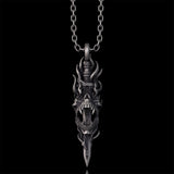 Skull Dagger Sterling Silver Gothic Pendant | Gthic.com