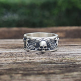 Skull Double Eagle Sterling Silver  | Gthic.comRing