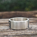 Skull Double Eagle Sterling Silver Ring