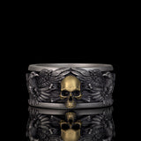 Skull Double Eagle Sterling Silver  | Gthic.comRing