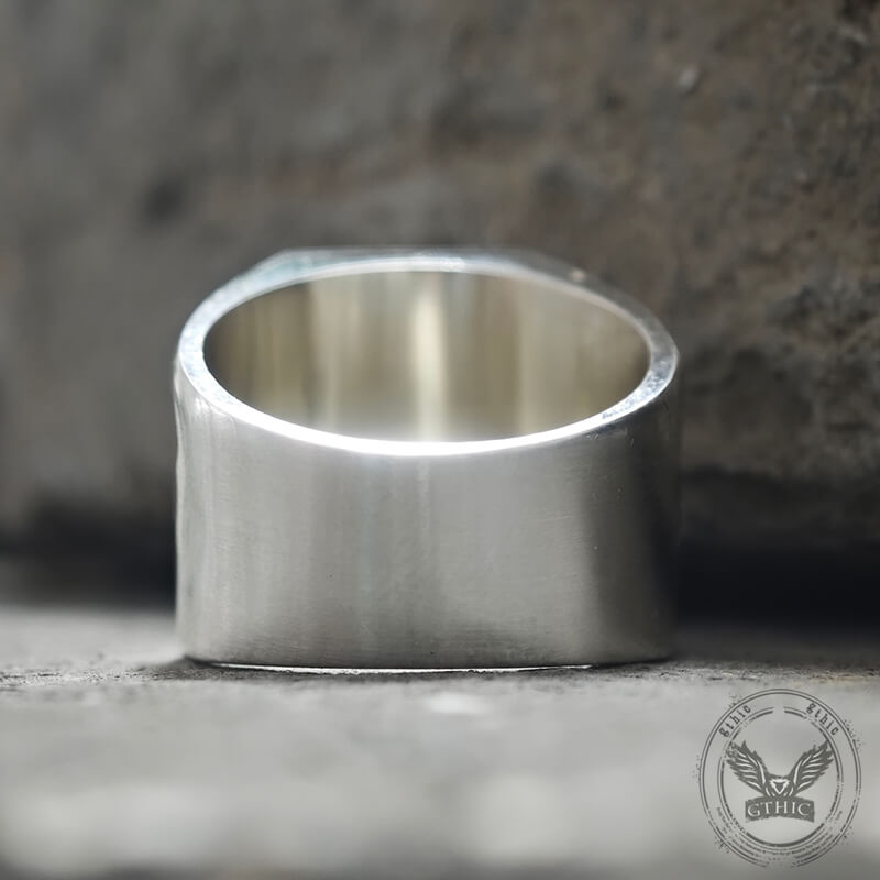 Skull God Sterling Silver Ring