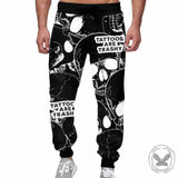 Skull Head Tattoos Are Trashy Elastic Casual Pants | Gthic.com