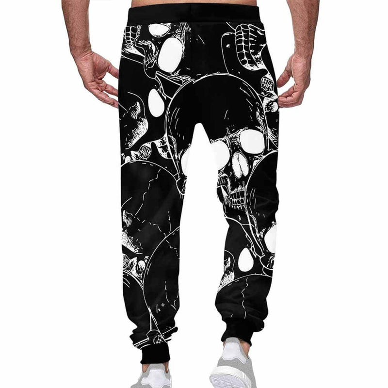 Skull Head Tattoos Are Trashy Elastic Casual Pants | Gthic.com