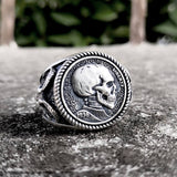 Skull Hobo nikkel sterling zilveren ring