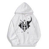 Skull Horns Baphomet Cotton Pullover Hoodie | Gthic.com