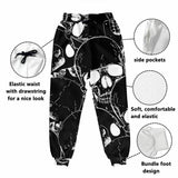 Skull Print Elastic Casual Pants | Gthic.com