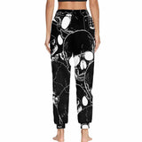 Skull Print Elastic Casual Pants | Gthic.com