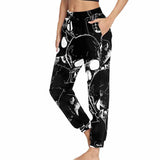 Skull Print Elastic Casual Pants | Gthic.com