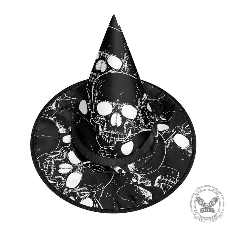 Skull Print Halloween Witch Hat | Gthic.com