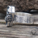 Skull Rose Coffin Sterling Silver Ring | Gthic.com