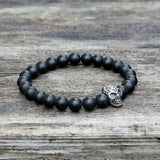 Skull Stainless Steel Beads Bracelet | Gthic.com
