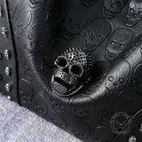 Skull Studs Large-Capacity Shoulder PU Leather Handbag