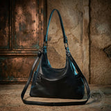 Skull Studs Large-Capacity Shoulder PU Leather Handbag