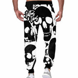 Skull Tattoos And Tacos Elastic Casual Pants