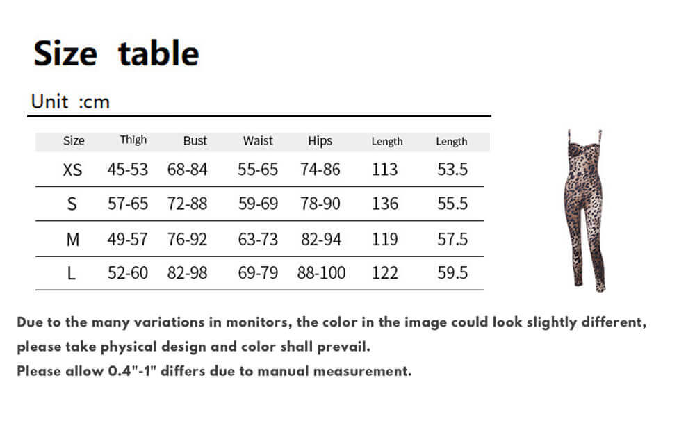 Slim Fit Sexy Leopard Print Jumpsuit | Gthic.com