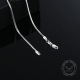 Snake Bone Sterling Silver Chain Necklace | Gthic.com