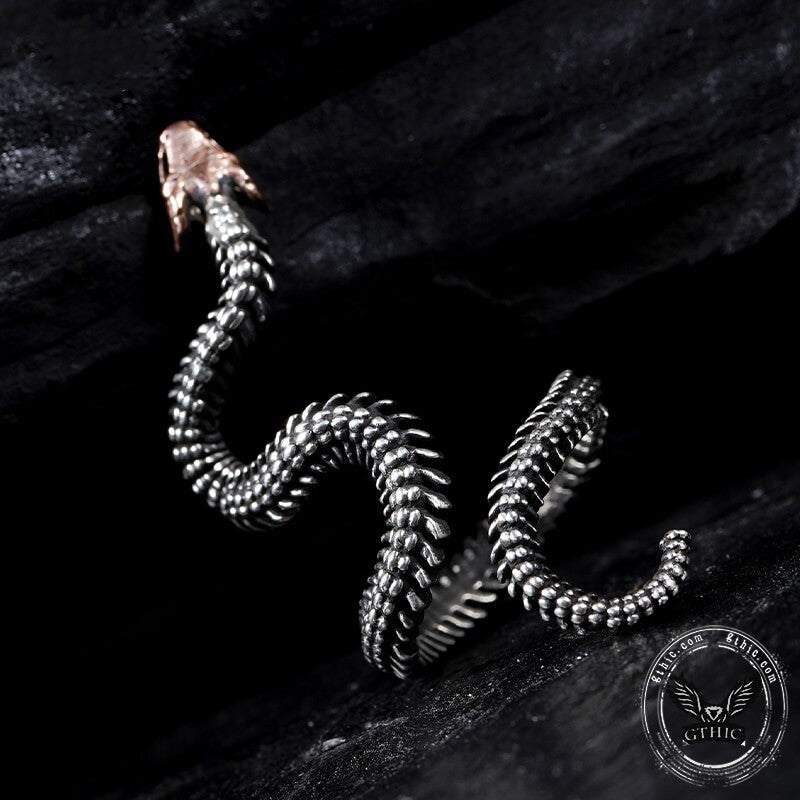 Snake Skeleton Sterling Silver Animal Ring – GTHIC