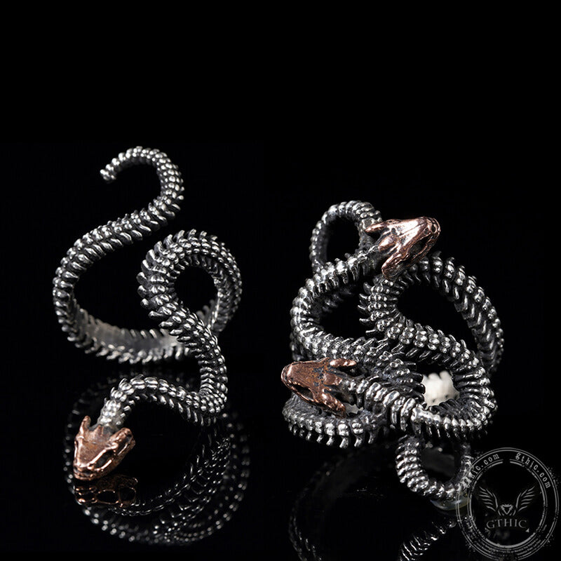 Snake Skeleton Sterling Silver Animal Ring – GTHIC