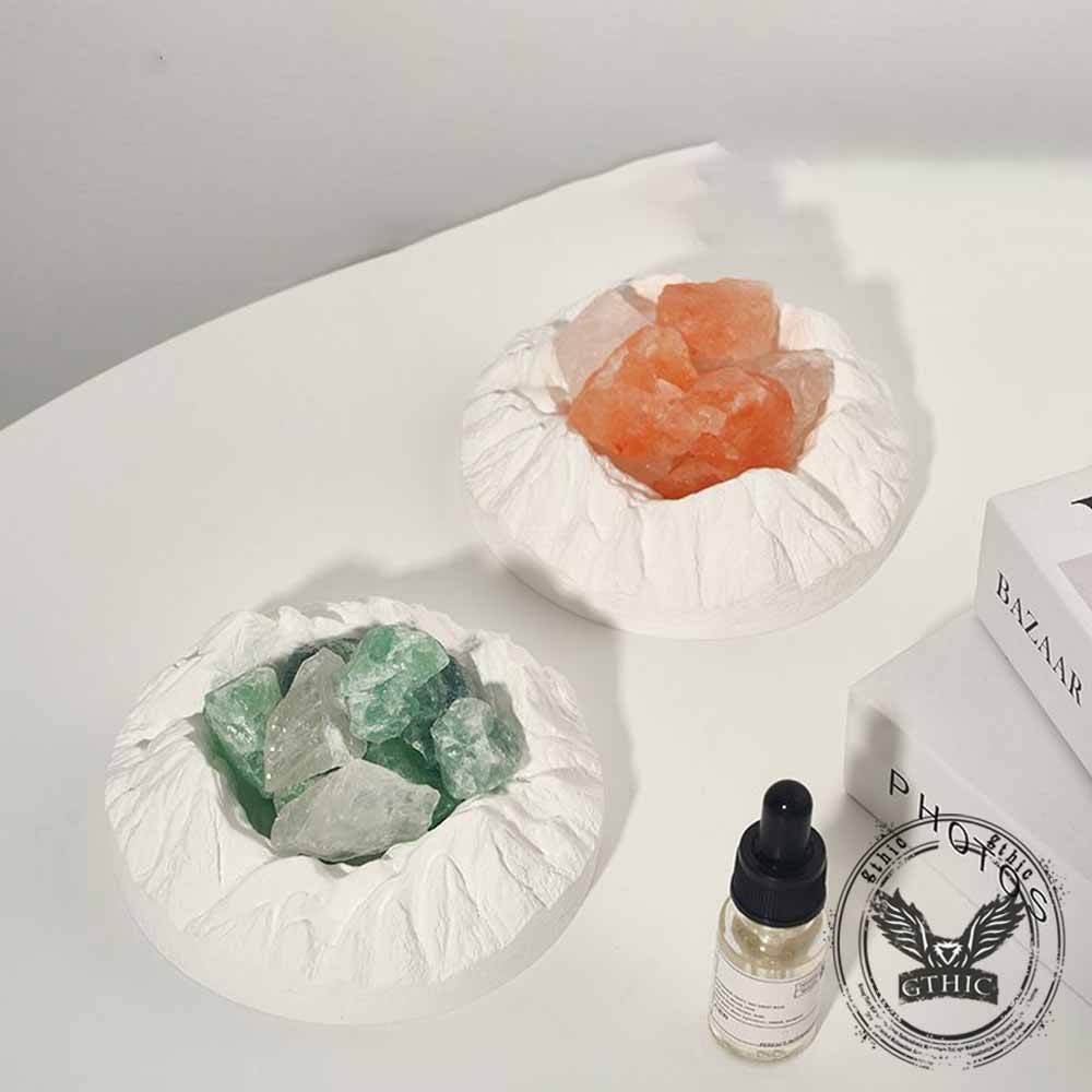 Snow Mountain Crater Crystal Essential Oil Home Figurine | Gthic.com