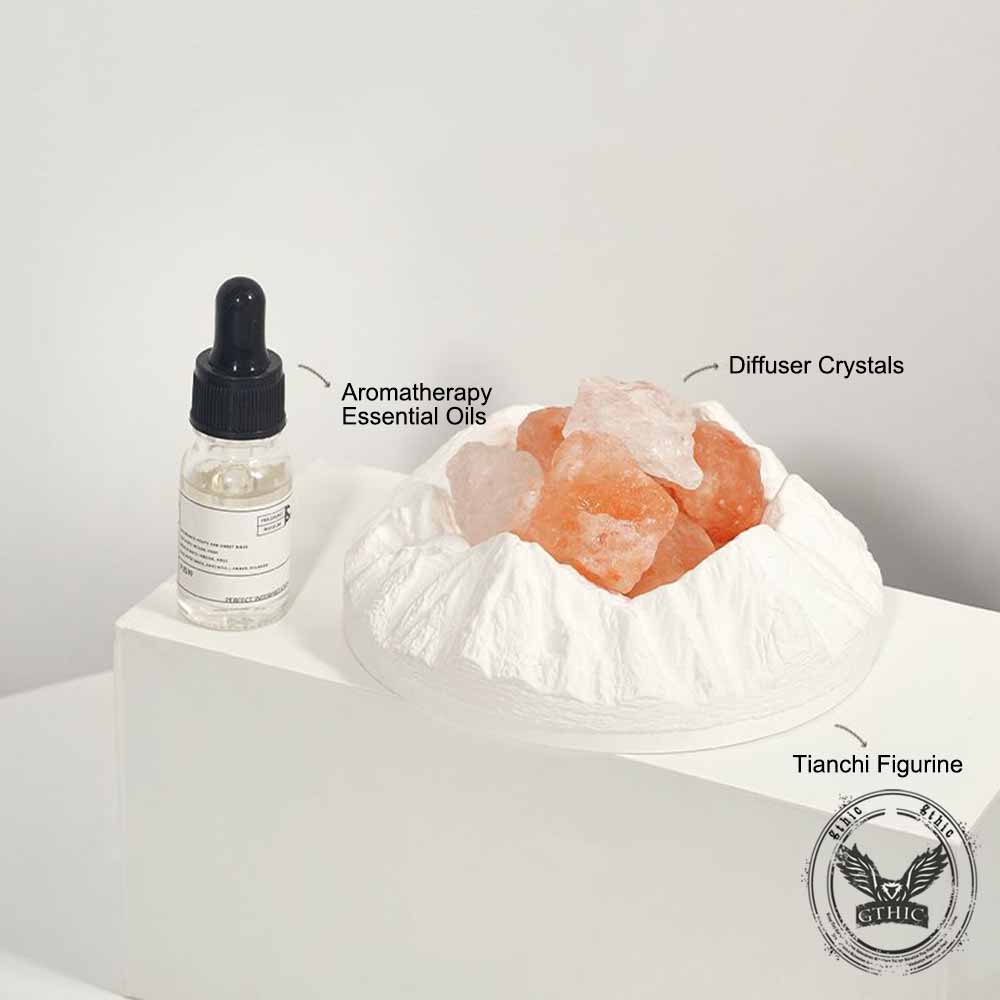 Snow Mountain Crater Crystal Essential Oil Home Figurine | Gthic.com