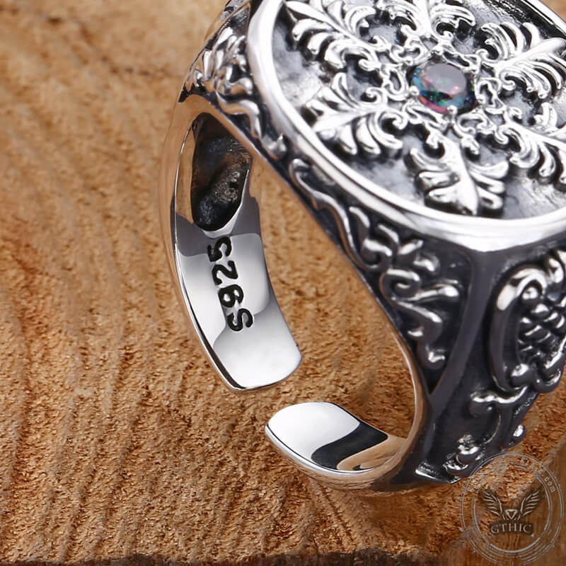 Snowflake Sterling Silver Open Ring | Gthic.com