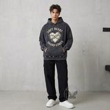 Soft Heart Sharp Edges Thorns Vintage Washed Hoodie | Gthic.com