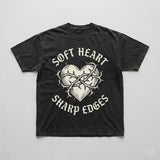 Soft Heart Sharp Edges Thorns Vintage Washed T-shirt | Gthic.com