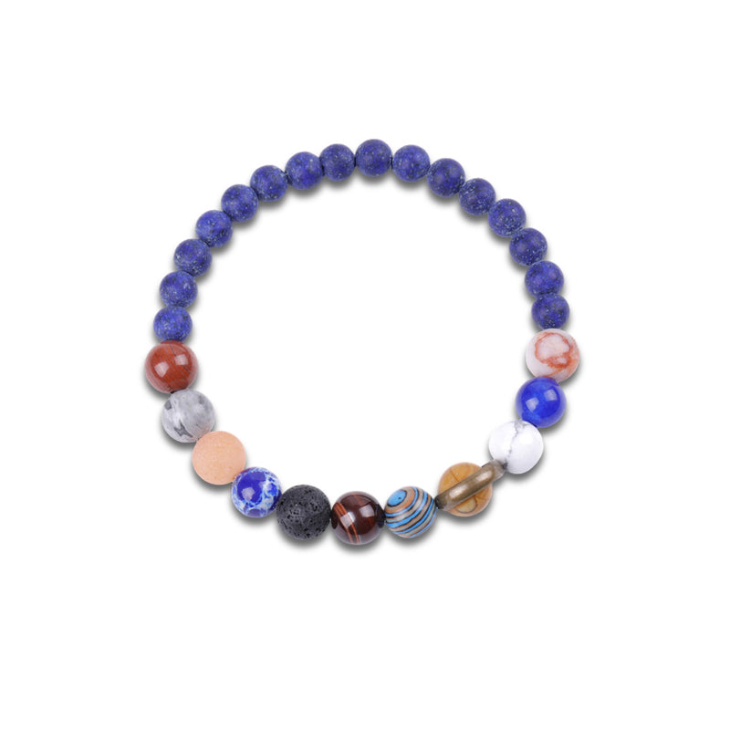 Solar System Natural Stone Beaded Bracelet | Gthic.com