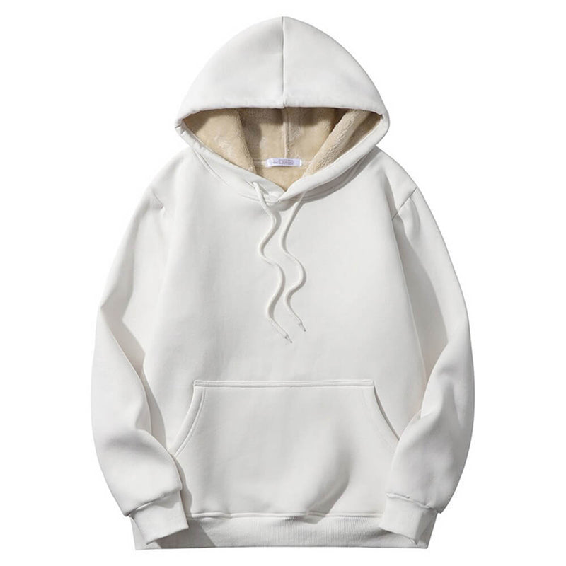 Solid Color Colorful Crew Collar Hoodie