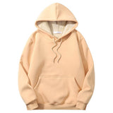 Solid Color Colorful Crew Collar Hoodie