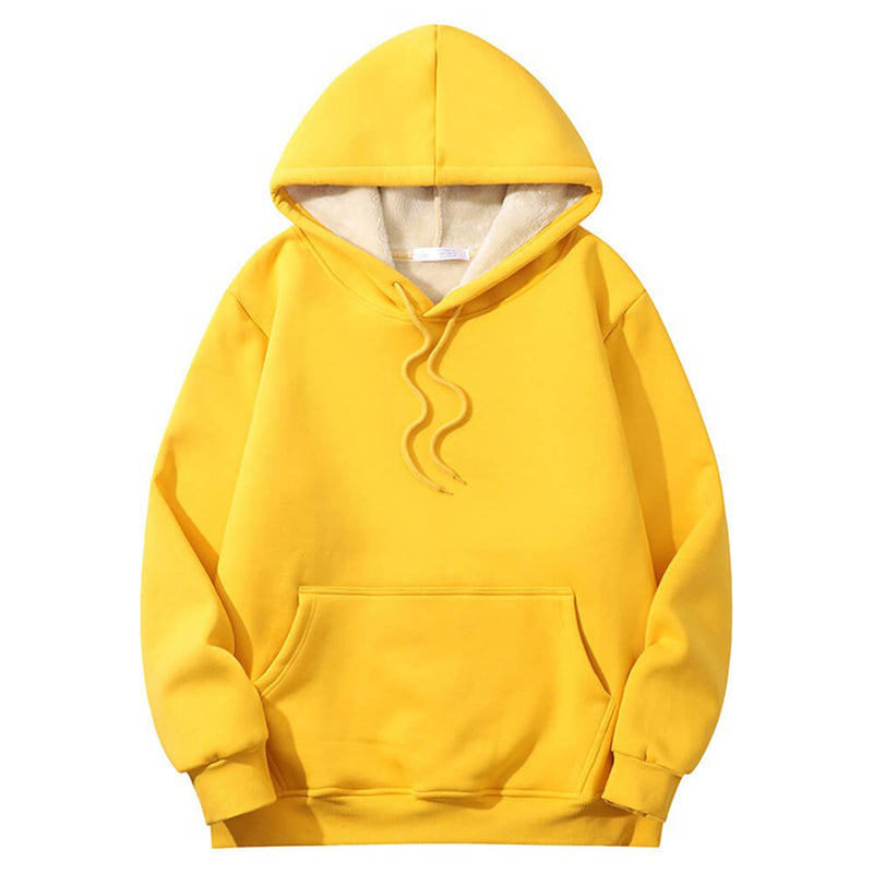 Solid Color Colorful Crew Collar Hoodie