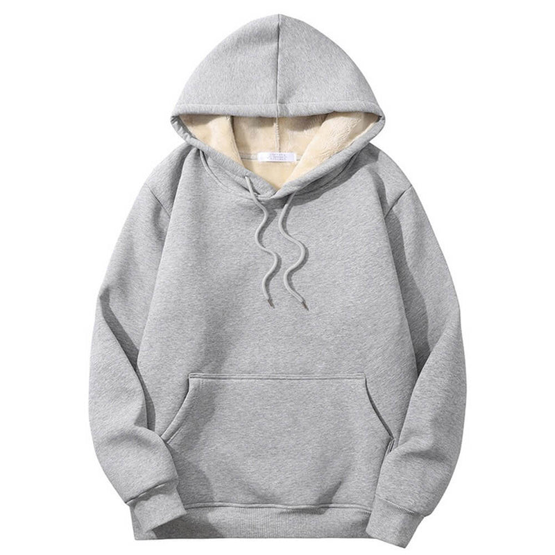 Solid Color Colorful Crew Collar Hoodie