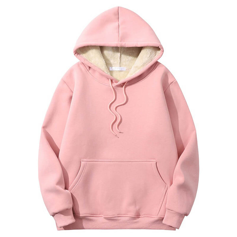 Solid Color Colorful Crew Collar Hoodie