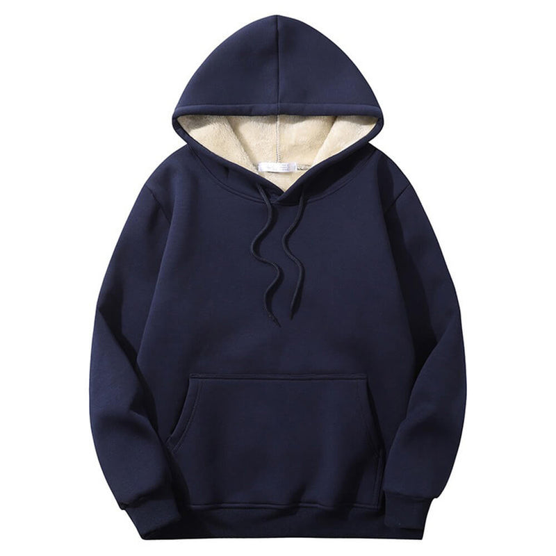 Solid Color Colorful Crew Collar Hoodie