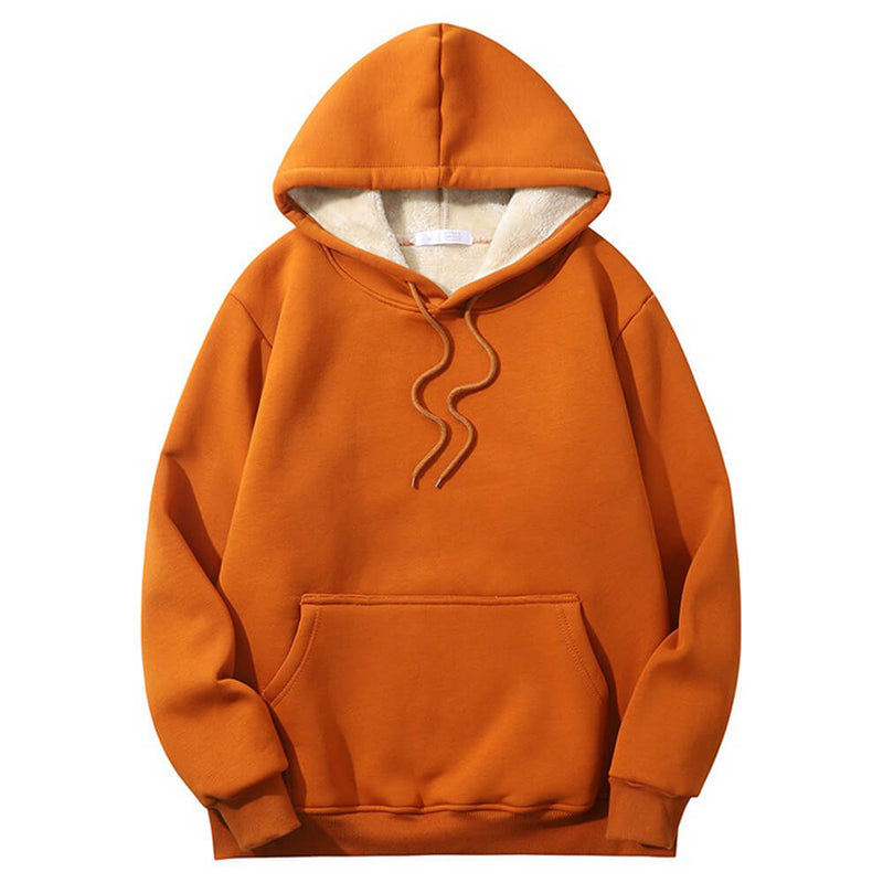 Solid Color Colorful Crew Collar Hoodie