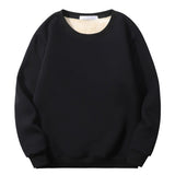 Solid Color Colorful Crew Collar Sweatshirt