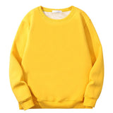 Solid Color Colorful Crew Collar Sweatshirt