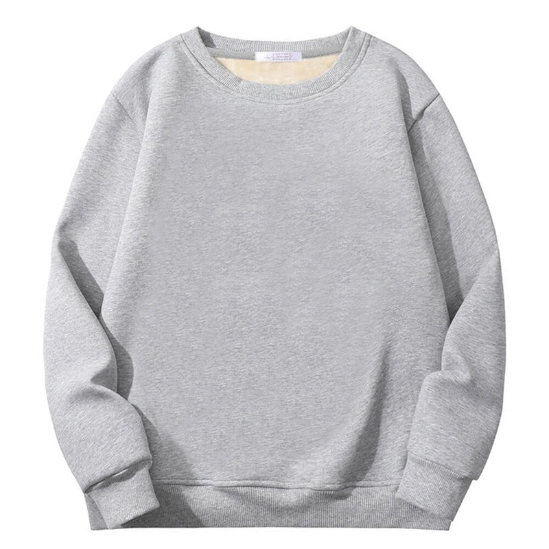 Solid Color Colorful Crew Collar Sweatshirt