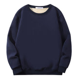 Solid Color Colorful Crew Collar Sweatshirt