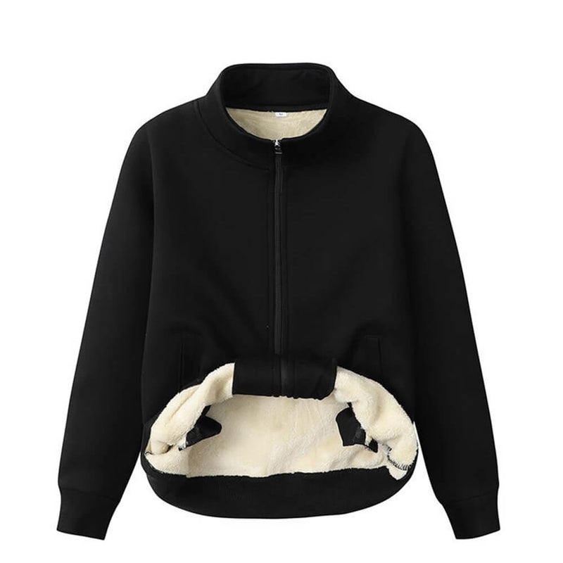 Fish Plus Bread Stand Collar Zip Cardigan