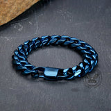 Solid Color Cuban Link Chain Stainless Steel Bracelet