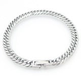 Solid Color Curb Link Chain Stainless Steel Bracelet | Gthic.com