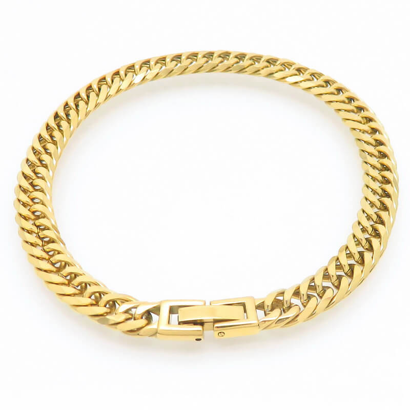 Solid Color Curb Link Chain Stainless Steel Bracelet
