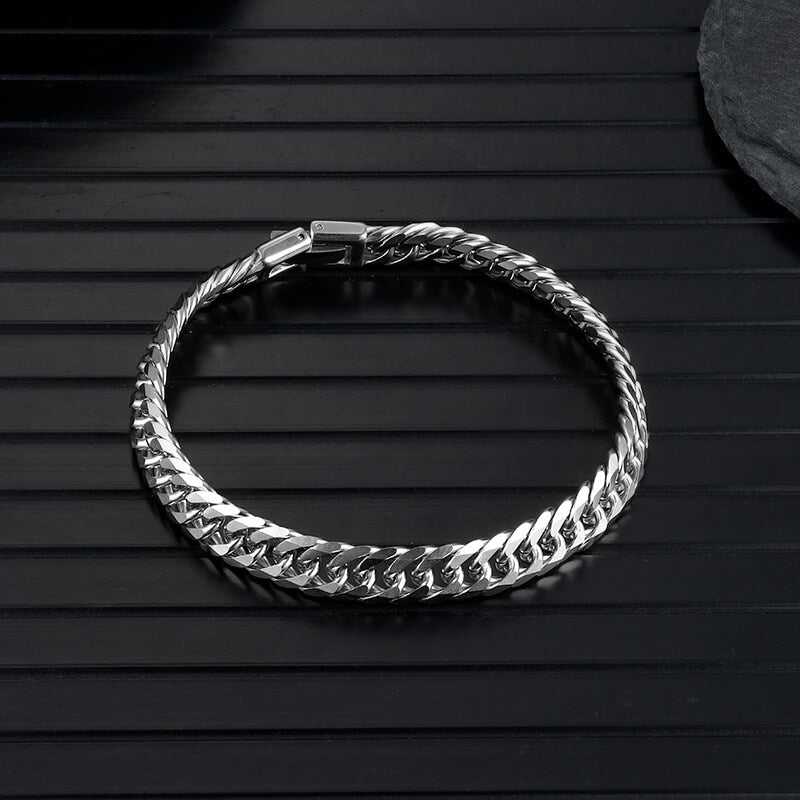 Solid Color Curb Link Chain Stainless Steel Bracelet