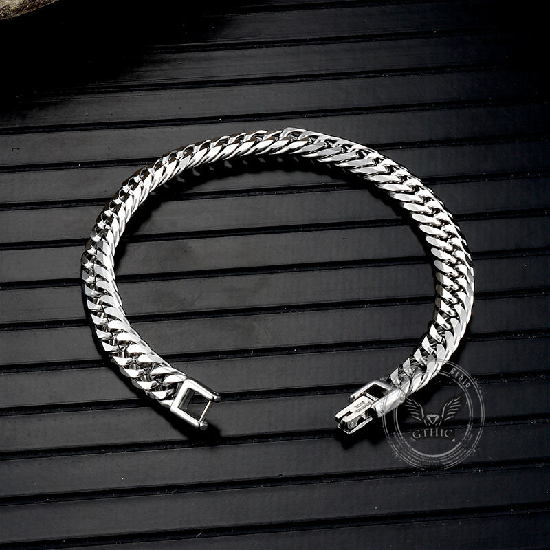 Solid Color Curb Link Chain Stainless Steel Bracelet