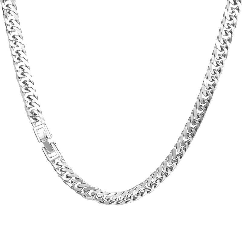 Solid Color Curb Link Chain Stainless Steel Necklace | Gthic.com