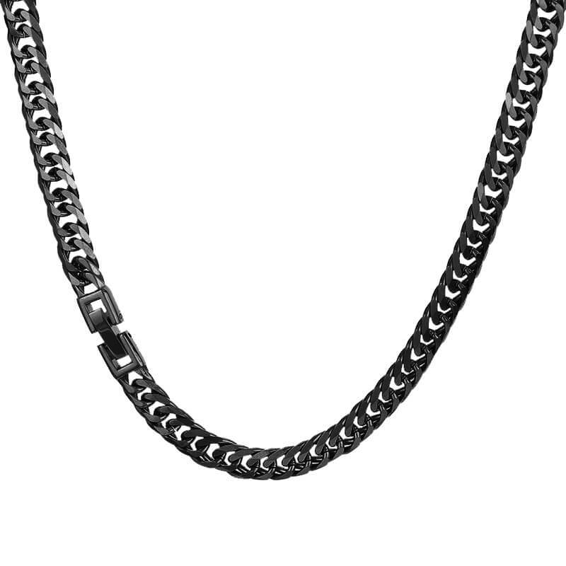 Solid Color Curb Link Chain Stainless Steel Necklace | Gthic.com