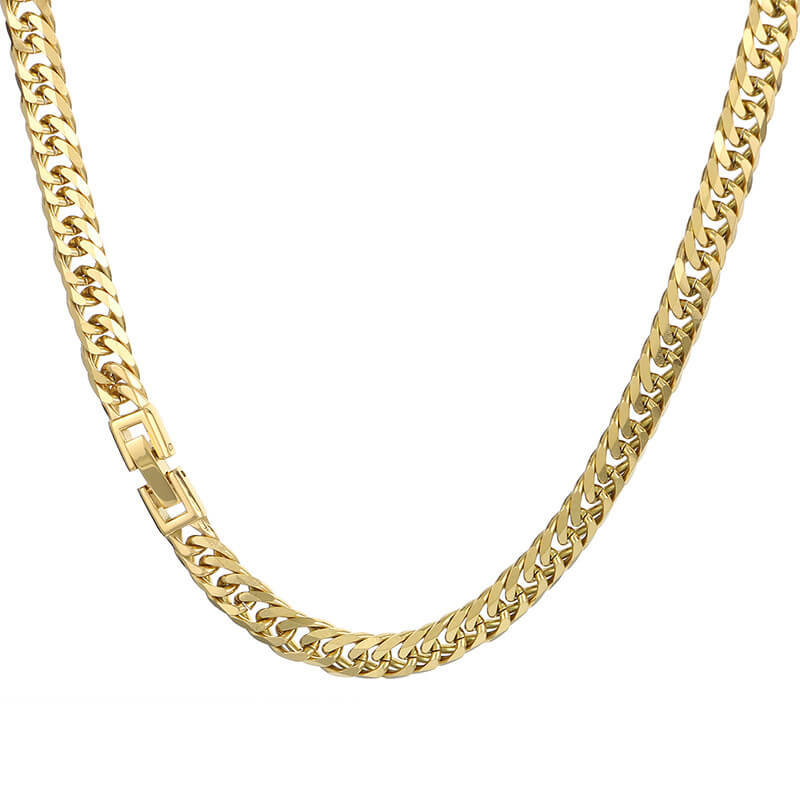 Solid Color Curb Link Chain Stainless Steel Necklace | Gthic.com