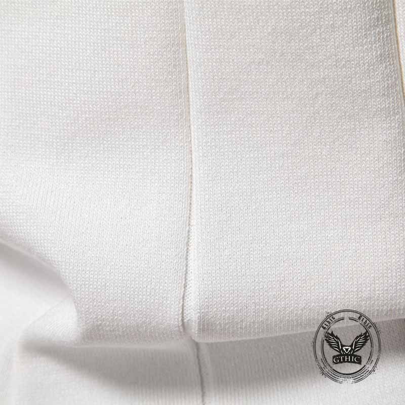 Solid Color Half-Zip Lapel Knitted Polo Shirt